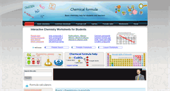 Desktop Screenshot of chemicalformula.org