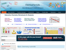 Tablet Screenshot of chemicalformula.org